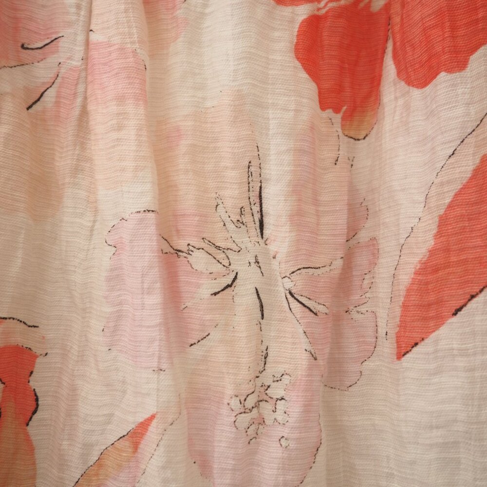 !! LOFT Floral Hibiscus Sleeveless Dress sz 8 - Picture 5 of 7